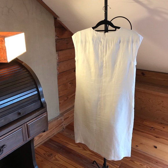 J. Crew Cream Linen Shift Dress, EUC, 4 - Picture 2 of 16